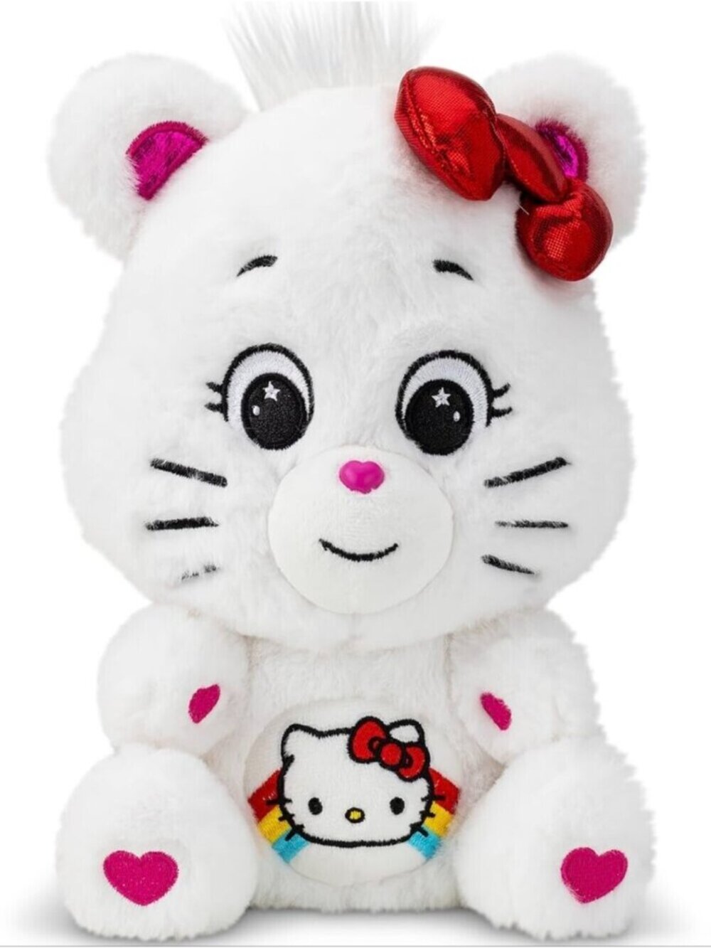 Hello Kitty X Care Bears Beary Besties:  The Cheer Bear loves Hello Kitty plush